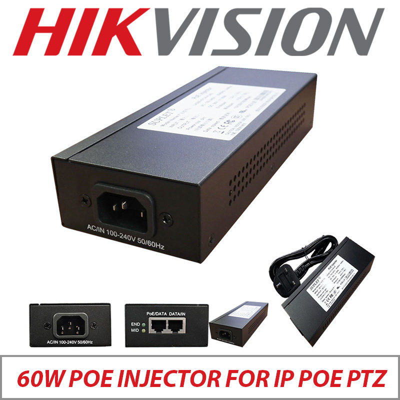 HIKVISION POE INJECTOR 60W TO USE WITH HIKVISION PTZ POEINJECTOR