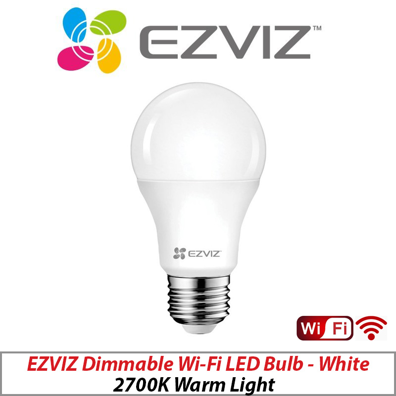 EZVIZ DIMMABLE WIFI LED BULB REMOTE CONTROL VIA APP WHITE ∙ Doris CCTV