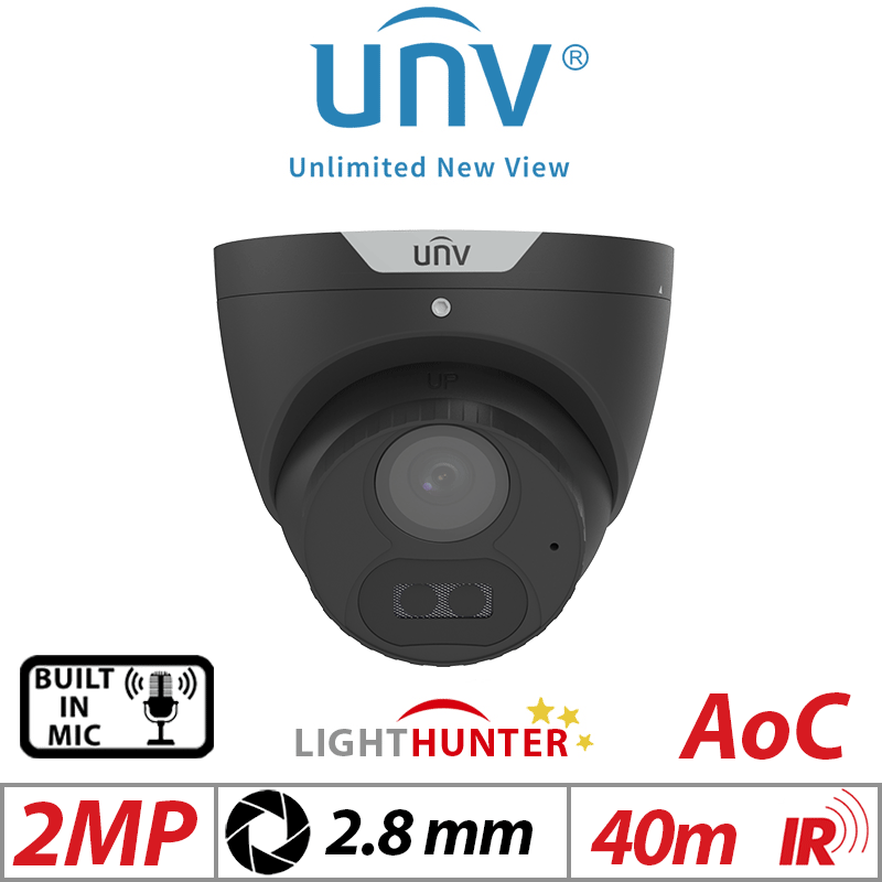 2MP UNIVIEW LIGHTHUNTER BUILTIN MIC HD FIXED TURRET ANALOG CAMERA