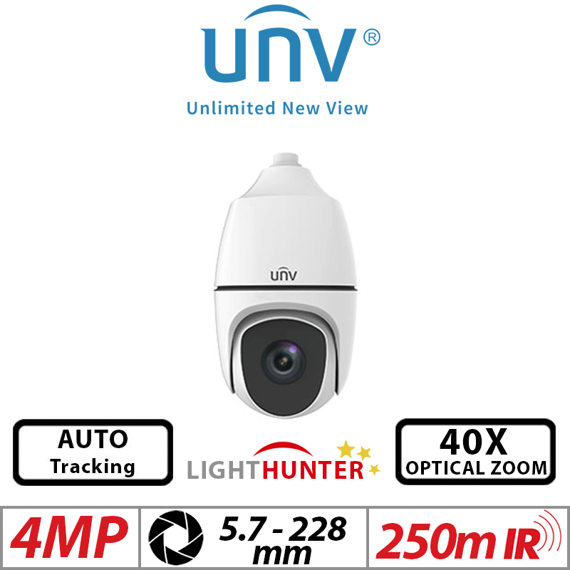 4MP UNIVIEW LIGHTHUNTER 40X OPTICAL ZOOM AUTO TRACKING NETWORK PTZ