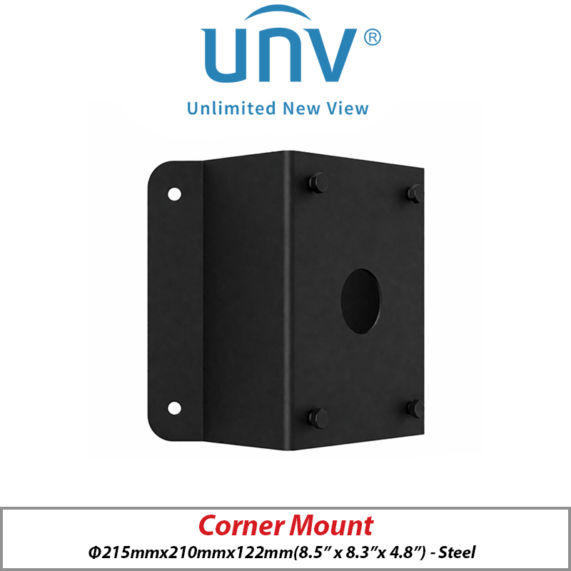 UNIVIEW CORNER MOUNT BLACK - TR-UC08-A-IN-BLACK ∙ Doris CCTV