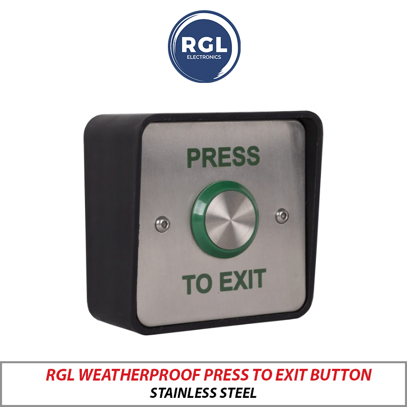 Weatherproof Button Design RGL WEATHERPROOF PRESS TO EXIT BUTTON, STAINLESS STEEL 25MM, IP65 ...